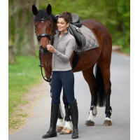 Pantalon d'équitation ELT Micro Sport silicone taille haute Bleu nocturne