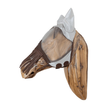 Máscara anti-moscas classic orejas y flecos de nariz Kentucky Argent Máscara anti-moscas classic orejas y flecos de nariz Kentucky Argent