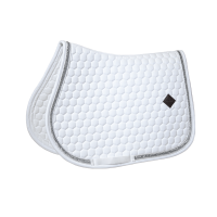Tapis de Selle Glitter Band Jumping Kentucky Blanc / argent