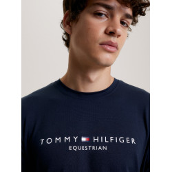 T-shirt Graphique Tommy Hilfiger Equestrian Williamsburg manches courtes homme Desert sky Bleu