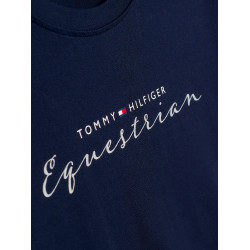 T-shirt graphique Tommy Hilfiger Equestrian Brooflyn manches courtes femme Desert sky