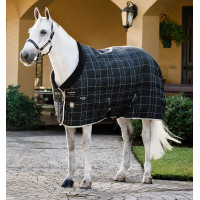 Couverture d'écurie Horseware Rhino 350g VL Noir / carreaux blanc gris
