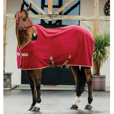 Couverture Horseware Amigo Fleece Cooler Mûre / taupe Rouge Couverture Horseware Amigo Fleece Cooler Mûre / taupe Rouge