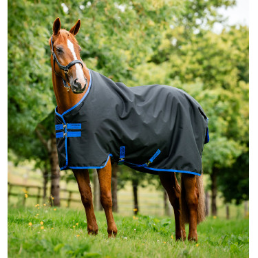 Couverture Amigo Ripstop Horseware 900D Turnout doublé polaire 50g Noir / bleu classique