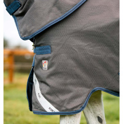Couverture Horseware Rhino Hexstop Plus Turnout 100g Gris / indigo / marine