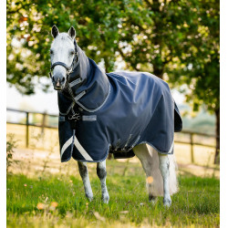 Couvre-cou Horseware 250g pour couverture Rambo Supreme 1680D Marine / orage/ gris argent Bleu marine