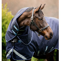 Couvre-cou Horseware 100g pour couverture Rambo Duo Force Marine / marine / blanc Bleu marine