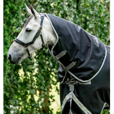 Couvre-cou Horseware 0g pour couverture Amigo XL Noir / gris titane / argent Couvre-cou Horseware 0g pour couverture Amigo XL Noir / gris titane / argent