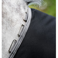 Couvre-cou Horseware 0g pour Couverture Amigo Bravo 12 Original Noir / gris titane / argent