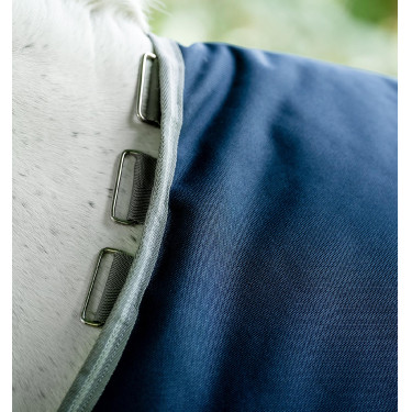 Couverture Horseware Amigo Bravo 12 Original 100g 1200D Marine / gris titanium / argent Bleu marine