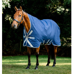 Couverture Horseware Rhino Wug Vari-Layer 450g Noir / gris titane / bleu classique