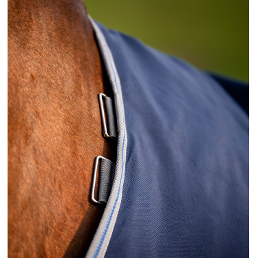 Couverture Horseware Rhino Plus Vari-Layer 450g Noir / gris titane / bleu classique