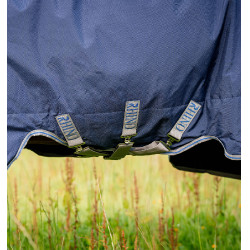 Couverture Horseware Rhino Plus Vari-Layer 250g Noir / gris titane / bleu classique