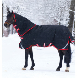 Couverture Horseware Rambo Supreme Turnout Vari-layer 1680D 450g Noir / rouge