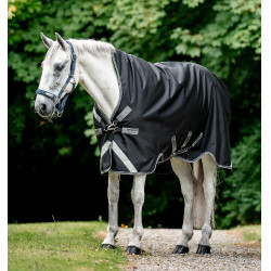 Couverture Horseware d'extérieur Rambo Wug 0g 1000D Noir / orage / gris argent