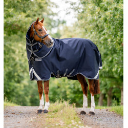 Couverture Horseware Rambo Supreme 1000D Turnout 50g Marine / orage / gris argent Bleu marine Couverture Horseware Rambo Supreme 1000D Turnout 50g Marine / orage / gris argent Bleu marine