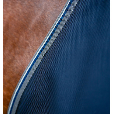 Couverture Horseware Rambo Supreme 1680D Turnout 0g Marine / orage / gris argent Bleu marine