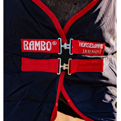 Couverture d'extérieur Horseware Rambo Original 200g 1000D Marine / rouge Bleu Couverture d'extérieur Horseware Rambo Original 200g 1000D Marine / rouge Bleu