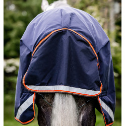 Couverture Horseware Rambo Original 100g avec Leg Arches Marine / orange Bleu Couverture Horseware Rambo Original 100g avec Leg Arches Marine / orange Bleu