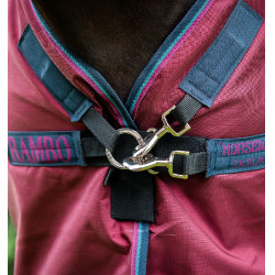 Couverture Horseware Rambo Original 0g avec Leg Arches Bordeaux