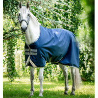 Couverture Horseware Amigo® Bravo 12 Original 250g 1200D Marine / gris titanium / argent Bleu marine