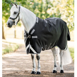 Couverture Horseware Rambo 1680D Turnout 100g Noir / orage / gris argent Couverture Horseware Rambo 1680D Turnout 100g Noir / orage / gris argent