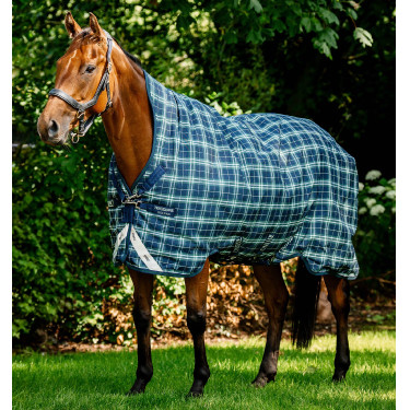Couverture Horseware Rhino Wug Turnout 0g 100D Hunter check / marine / vert Motifs