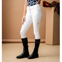 Pantalon Horseware AA Aria patch genoux taille mi haute Blanc