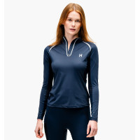 Polo 1/4 zip Horseware Stamina manches longues Marine Bleu marine Polo 1/4 zip Horseware Stamina manches longues Marine Bleu marine