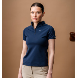 Polo Horseware AA Tech Quarter Gia Marine Bleu marine