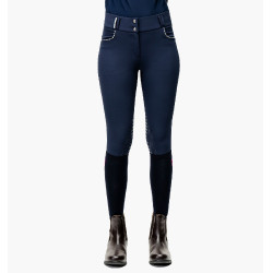 Pantalon Horseware Newmarket taille mi haute grip genoux Marine / marine Bleu