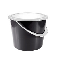 Seau d'écurie avec couvercle Horze Noir