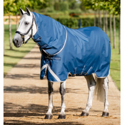 Couverture Horseware Ionic Therapy Turnout 100g Bleu imperial / argent / marine