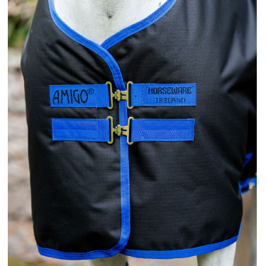 Couverture Horseware Amigo Ripstop 900D Turnout 100g Noir / bleu classique Couverture Horseware Amigo Ripstop 900D Turnout 100g Noir / bleu classique