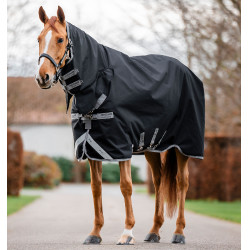 Couverture Horseware Amigo 1200D Integrated Turnout 50g Noir / gris titane / argent Couverture Horseware Amigo 1200D Integrated Turnout 50g Noir / gris titane / argent