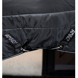 Couverture d'écurie Horseware Amigo Ripstop Insulator 350g Noir / noir / argent