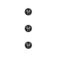 Boutton Magnetic Horse Pilot Kit de 3 Noir