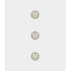 Boutton Magnetic Horse Pilot Kit de 3 Gris clair