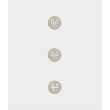 Boutton Magnetic Horse Pilot Kit de 3 Gris clair