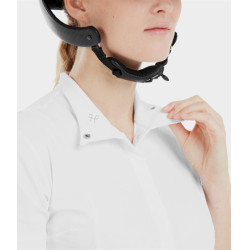Chemise de concours Monica Horse Pilot manches courtes femme Blanc Chemise de concours Monica Horse Pilot manches courtes femme Blanc