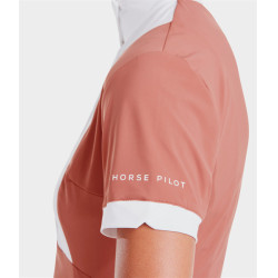 Chemise de concours Monica Horse Pilot manches courtes femme Brick dust Rose