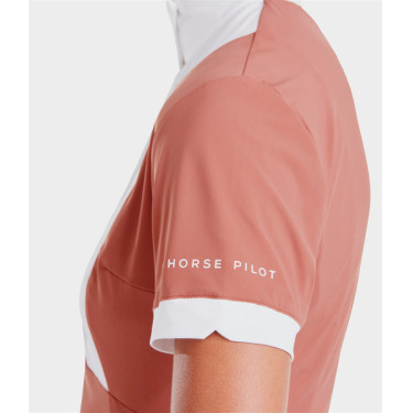 Chemise de concours Monica Horse Pilot manches courtes femme Brick dust Rose