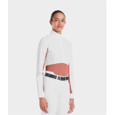 Chemise de concours Monica Horse Pilot manches longues femme Brick dust Rose Chemise de concours Monica Horse Pilot manches longues femme Brick dust Rose