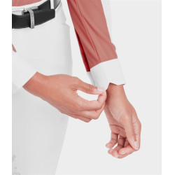 Chemise de concours Monica Horse Pilot manches longues femme Brick dust Rose Chemise de concours Monica Horse Pilot manches longues femme Brick dust Rose