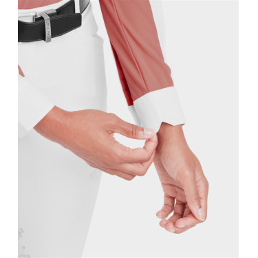 Chemise de concours Monica Horse Pilot manches longues femme Brick dust Rose Chemise de concours Monica Horse Pilot manches longues femme Brick dust Rose
