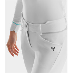 Pantalon X-Design Horse Pilot femme Blanc / gris