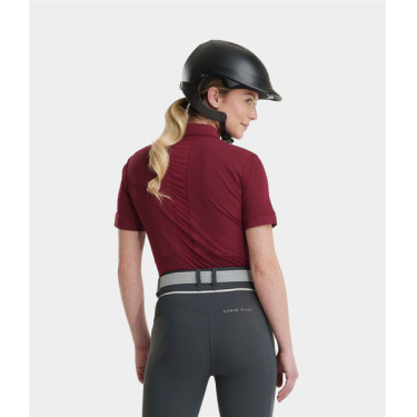 Polo Aeromesh manches courtes Horse Pilot femme Rouge foncé