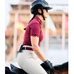 Polo Aeromesh manches courtes Horse Pilot femme Rouge foncé