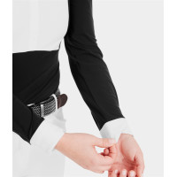 Polo de concours Monica Horse Pilot manches longues femme Noir Polo de concours Monica Horse Pilot manches longues femme Noir