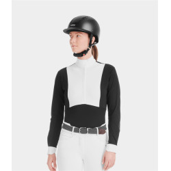 Polo de concours Monica Horse Pilot manches longues femme Noir Polo de concours Monica Horse Pilot manches longues femme Noir